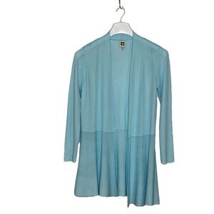 Anne Klein Sky Blue Knit Cardigan